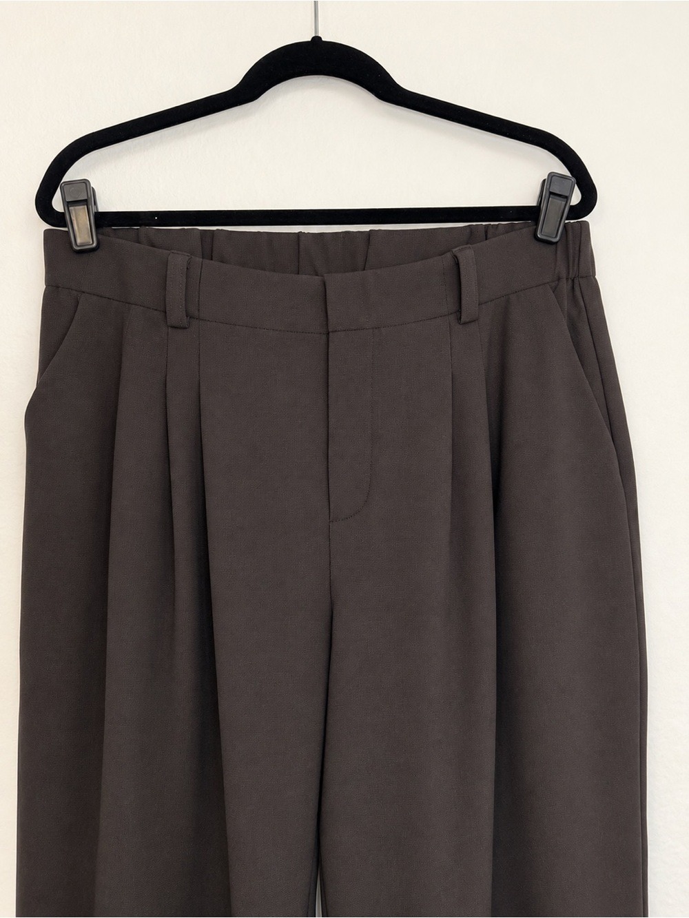 NWT Halara High Waisted Wide Leg Pleated Work Pants Brown XL Regular - Picture 5 of 10